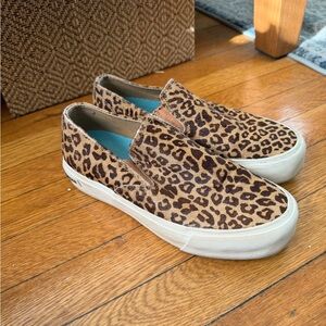 SeaVees Leopard Print Platform Slip-On Sneakers